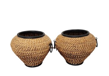 JK Woven Sea Grass Decorative Baskets - Locust Valley Pick Up