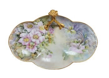 RS Antique Hand Painted Wild Rose Limoges Serving Dish  - Locust Valley Pick Up