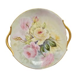 RS Antique Hand Painted Roses Limoges Serving Dish - Locust Valley Pick Up