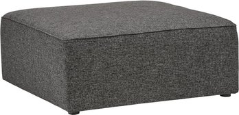 Rivet Audrey X-Large Ottoman / Coffee Table 40' Square Upholstered In Caviar $298 MSRP