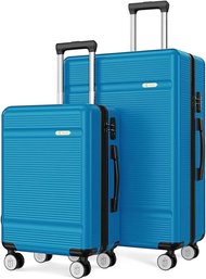 2 Piece Expandable Hardside Spinner Wheels Suitcases Luggage Nested Set $219 MSRP Brand New In Box