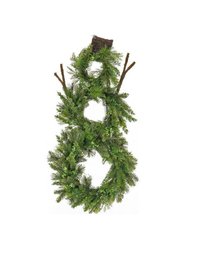 National Tree Company With HGTV Elegant Versatile 44' Winter Snowman Shaped XL Wreath MSRP $112 New In The Box