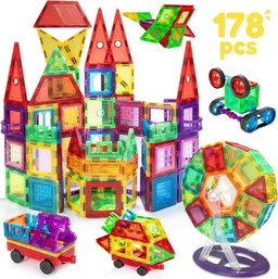 178 PCs Magnet Building Tiles 3D Magnetic $60 MSRP Brand New In The Box