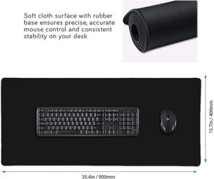 XL Long Black Mouse Pad Non-Slip $48 MSRP Brand New