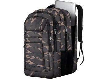 XL Camo Jumbo Large Travel Or Laptop Backpack Anti-Theft USB Port Huge - Brand New In Packaging