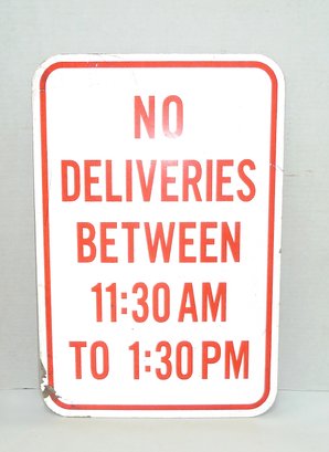 Vintage Metal Delivery Zone Street Sign