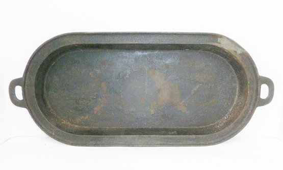 Antique Cast Iron Oval Griddle