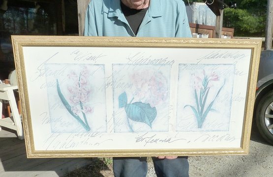 Large Framed Hydrangea Flower Print