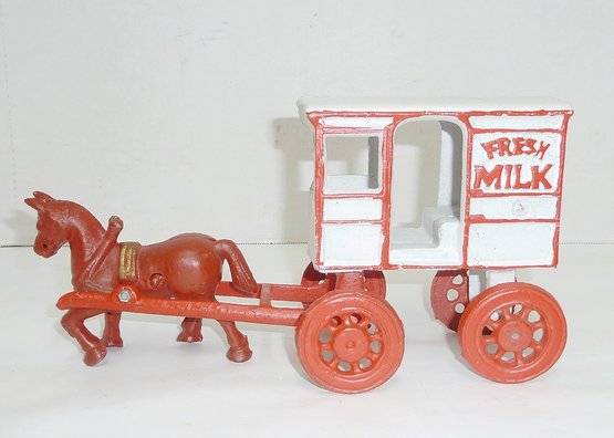 Iron Toy, Horse Wagon, Fresh Milk