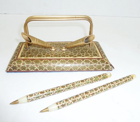 Vintage Persian  Pen Stand, Desk Accessory