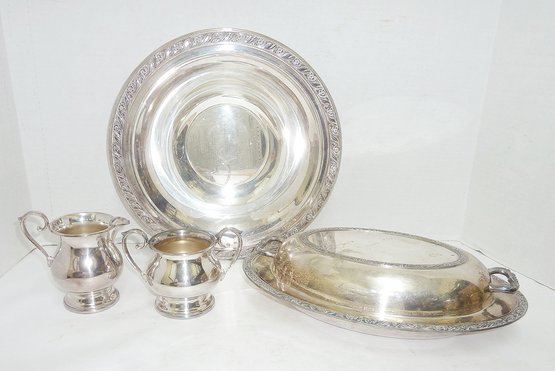 Vintage Silver Plate Serving Pieces LOT