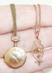 Vint Necklaces, Locket Mkd 18K Gold