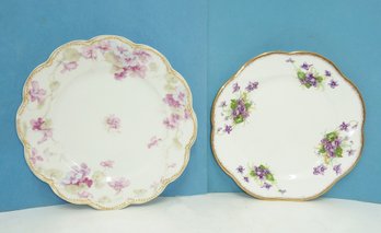 2 Vintage Plates, 1 Haviland