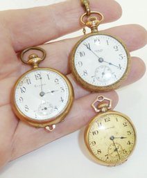 Vintage 3 Ladies Pocket Watches