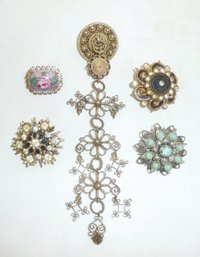 LOT Of 5 Vintage Pins, Jewelry