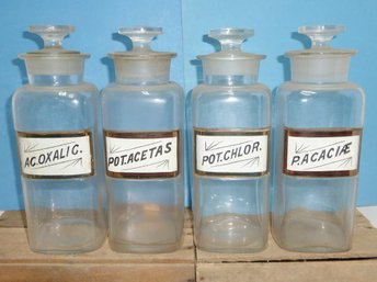 Apothecary Bottle SET Glass Labels