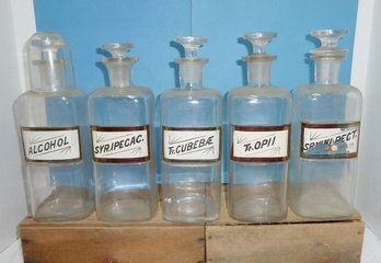 Antique Apothecary Bottle LOT