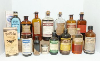 Vintage Druggist Bottle LOT