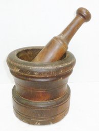 BIG  Lignum Vitae Wood Mortar & Pestle