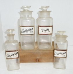 Glass Label Apothecary Bottles LOT