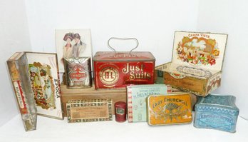 Vint. Tobacco Advertising Tins LOT