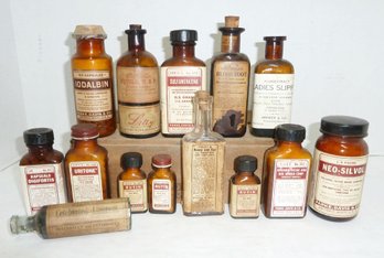 Vintage Druggist Bottle LOT