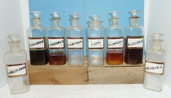 Antique Apothecary Bottles Glass Labels