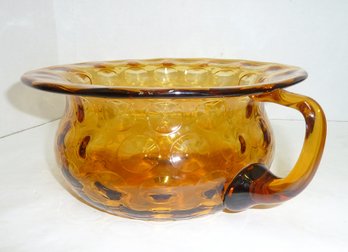 Vintage Amber Coin Spot Glass Bowl