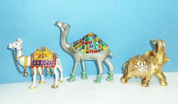 Bejeweled Animals Lot Of 3