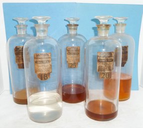 Antique TALL Apothecary Bottles