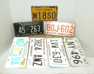 Vintage License Plate LOT, 1955, 1959 ETC