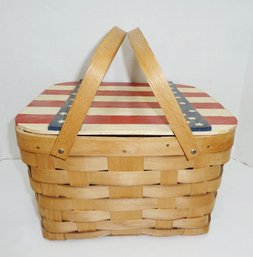 Basketville Signed Pie Or Lunch Basket