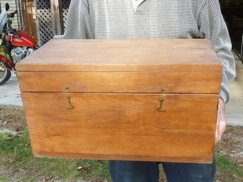 Vint. Wood Storage Box, Document Box