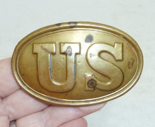 Vint. U S Brass Buckle, Union States Civil War