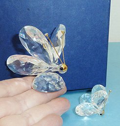 Swarovski Large & Small Butterfly PAIR