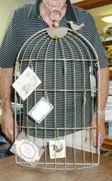 Vintage Style Metal Wire Birdcage Card/photo Holder