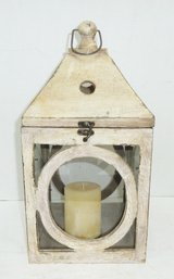 Large Wood Candle Lantern