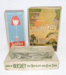 Vintage Candy Advertising Boxes, Straws