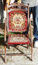 Vintage Folding Carpet Chair