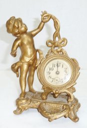 Antique Gilt Cherub Clock