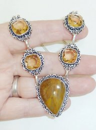 Beautiful Pendant Necklace Citrine? Mkd 925, Jewelry