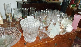 BIG Clear Glass LOT With Other Glass