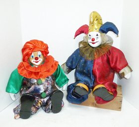 Vintage Ceramic Clowns PAIR