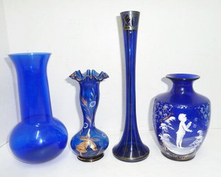 Vintage Cobalt Glass LOT