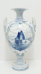 Vintage Signed DELFT Tall Vase