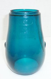 Vint. DIETZ Blue Glass Shade Loc Nob