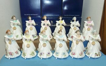 Royal Doulton 12 Pc 'Figure Of  The Month'