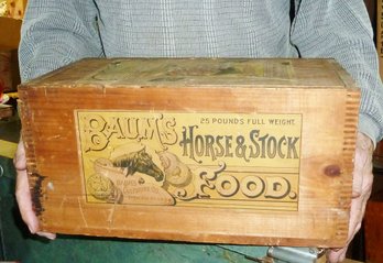 Vintage BAUM'S 25lb Feed Box