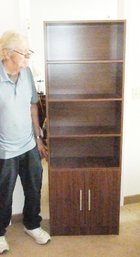 Tall Dark Bookcase Cabinet Wdoors
