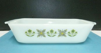 Vintage Fire King Baking Dish, Meadow